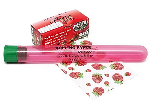 Juicy Jay's Big Roll Rolling Papers - Strawberry Flavor - Over 15 Feet per Roll - 1 Roll with RPD XL Doobtube