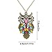 Caetle Big Eye Owl Bird Love Heart angel Wing Crystal Gem Chain Necklace