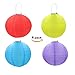 Solar Lanterns Outdoor Hanging,Hanging Solar Lights,Nylon Chinese Hanging Lanterns for Garden Tree Decoration,Patio Birthday Party Weddings and Holiday Christmas 12 inches, Set of 4 Multicolor