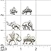 Youdiyla 42 PCS Elephant Charms Collection, Mix Silver Africa Adorable Animal Spirtual Metal Pendant Supplies Findings for Jewelry Making (HM153)