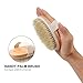 COOBA Dry Body Brushing Bath Brush Set Include Long Handle and Oval Shaped Handy Palm Body Brush 100% Natural Bristles Good for Health and Beauty