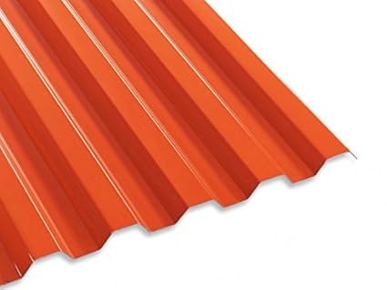 Unbekannt PC Lichtwellplatte Profilplatte rot Trapez 76/18 B1265 x L2000 mm