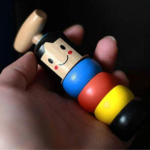 AKEROCK 2 Pack Immortal Daruma, Unbreakable Wooden Man Magic Toy, Christmas Magic Funny Toy Stage Magic Props for Boys and Girls Friends