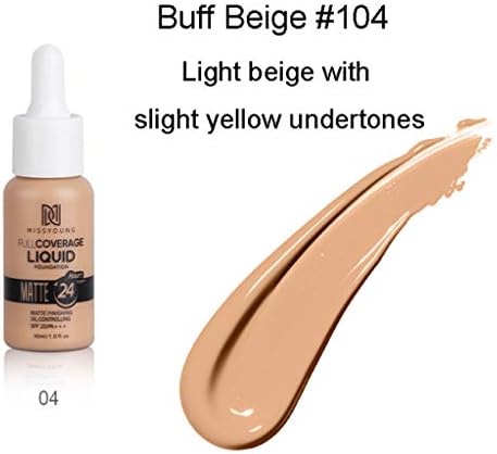 Liquid Foundation 30ml, New Matte Oil Control Concealer Liquid Foundation, Soft Matte and Long Wear (30ML, D)