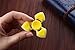 GoTwiddle Spinner Fidget Toy Triangle Hand Spinner - Glow in the Dark - Lightest Smallest Spinner - High Speed Bearing - for Calm Focus ADHD Autism - Kids Adults - Spin 2-4 Minutes - (Eli) (Yellow)