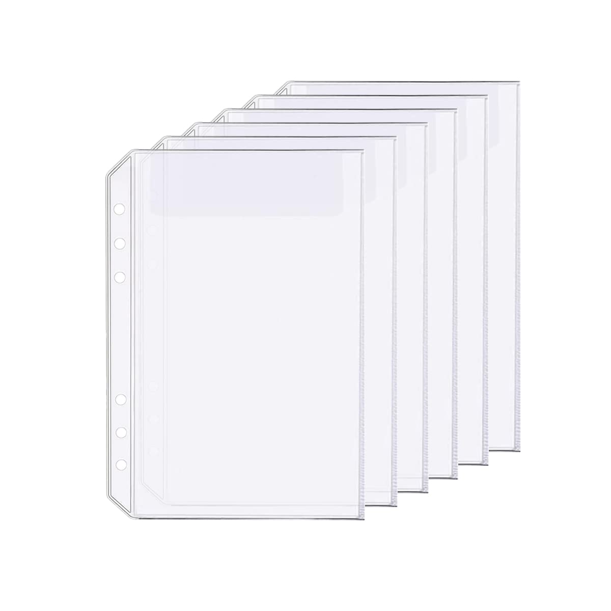 D Ring Binder Accessory Punched Binder Pockets Divider Ruler Tab Index (1 Pocket,A5)