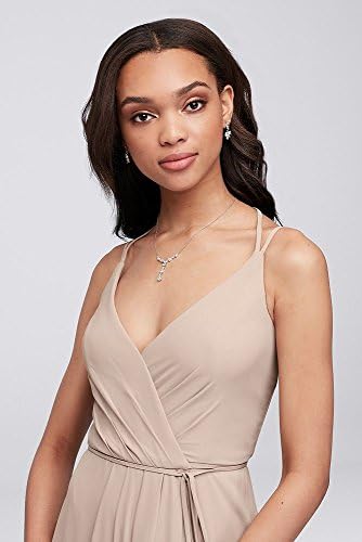 david's bridal georgette wrap dress