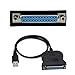 NEORTX USB to 25 Pin Parallel Printer Cable Adapter Converter