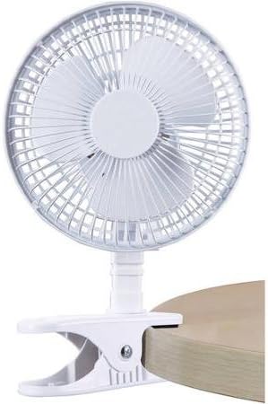 Principal 2-In-1 6" Front Metal Grill Super-quiet Motor Durable, Desk/Clip Fan- White