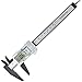 FineSource Electronic Digital Caliper Inch/Metric Conversion 0-6 Inch/150 mm Carbon Fiber Gauge Micrometer Extra Large LCD Screen Auto Off Featured Measuring Tool - Silver