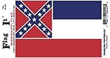 Mississippi Flag Decal 3-1/2 IN. x 5 IN.