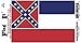 Mississippi Flag Decal 3-1/2 IN. x 5 IN.