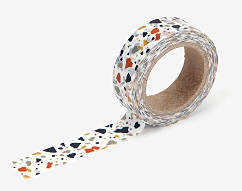 Premium Washi Tape for DIY, Scrapbook, Planner, Gift Wrapping - Love My Tapes 5/8 Inch Width x 32.8 Foot Length (Terrazzo 84)
