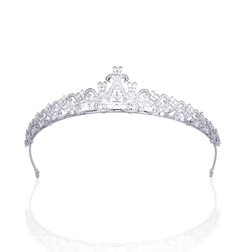5A Level Cubic Zirconia CZ Wedding Bridal Tiara Crown Diadem Women Hair Accessories for Birthday Party CH10047