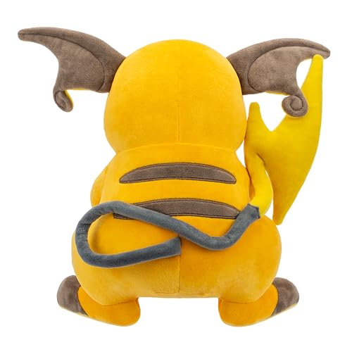 Pokemon 12 Large Raichu Plush - Officially Licensed - Pikachu Evolution Figure - Authentic Soft 12-Inch Stuffed Animal Toy - Gift for Kids, Boys, Girls - 2+