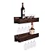 del Hutson Designs - Smuxe Stemware Wine Racks (Set of 2), USA Handmade, Pine Wood (5H x 24W x 6D, Dark Walnut)