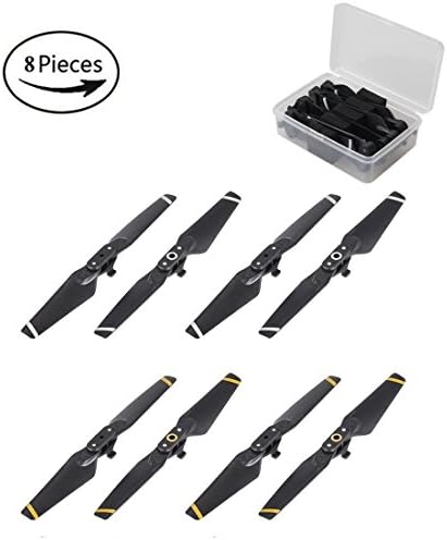 YooTek 4Pairs Foldable Quick Release Propeller Prop Blade 4730F with Propeller Storage Case for DJI Spark Drone
