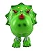 Zeckos Resin Toy Banks Smiling Green Triceratops Dinosaur With Spring Legs Children`S Coin Bank 7 X 6.5 X 5 Inches Green