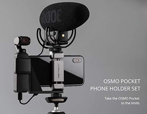 PGYTECH Phone Holder Set for DJI Osmo Pocket, Mobile Bracket Set Stand Accessories with Luckybird USB Reader