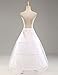 OYISHA Women's 3 Hoops Floor Length Wedding Petticoat for Prom Quinceanera Dress PE08 White