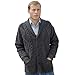 Aran Crafts Button Cardigan - Knitted Sweater with 100% Irish Merino Wool - Mens Charcoal Top Made in Ireland