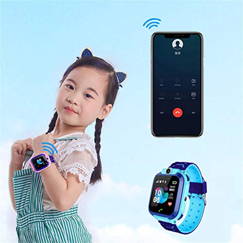 Aobiny Smart Watch for Kids,Positioning Kids Smart Watch, LPS Tracker Smartwatch Camera Games Flashlight SOS,Kids Waterproof Smart Watch Phone (Pink)