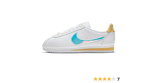Amazon.com: Nike Mujeres Clásico Cortez Zapatillas de running (8.5),  Blanco/Clear-topacio Oro : Ropa, Zapatos y Joyería