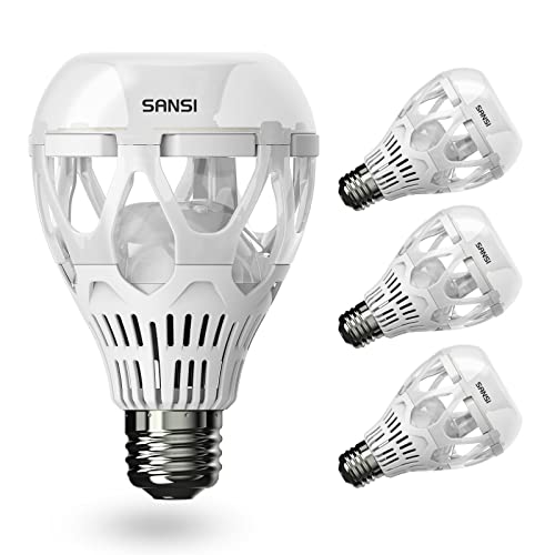 SANSI 18W (150 Watt Equivalent) LED Light Bulbs, A21 LED Bulbs, 2500 Lumens Light Bulbs, 3000K Warm White, E26 Base, Non-Dimmable, Bright LED Bulbs, 4-Pack