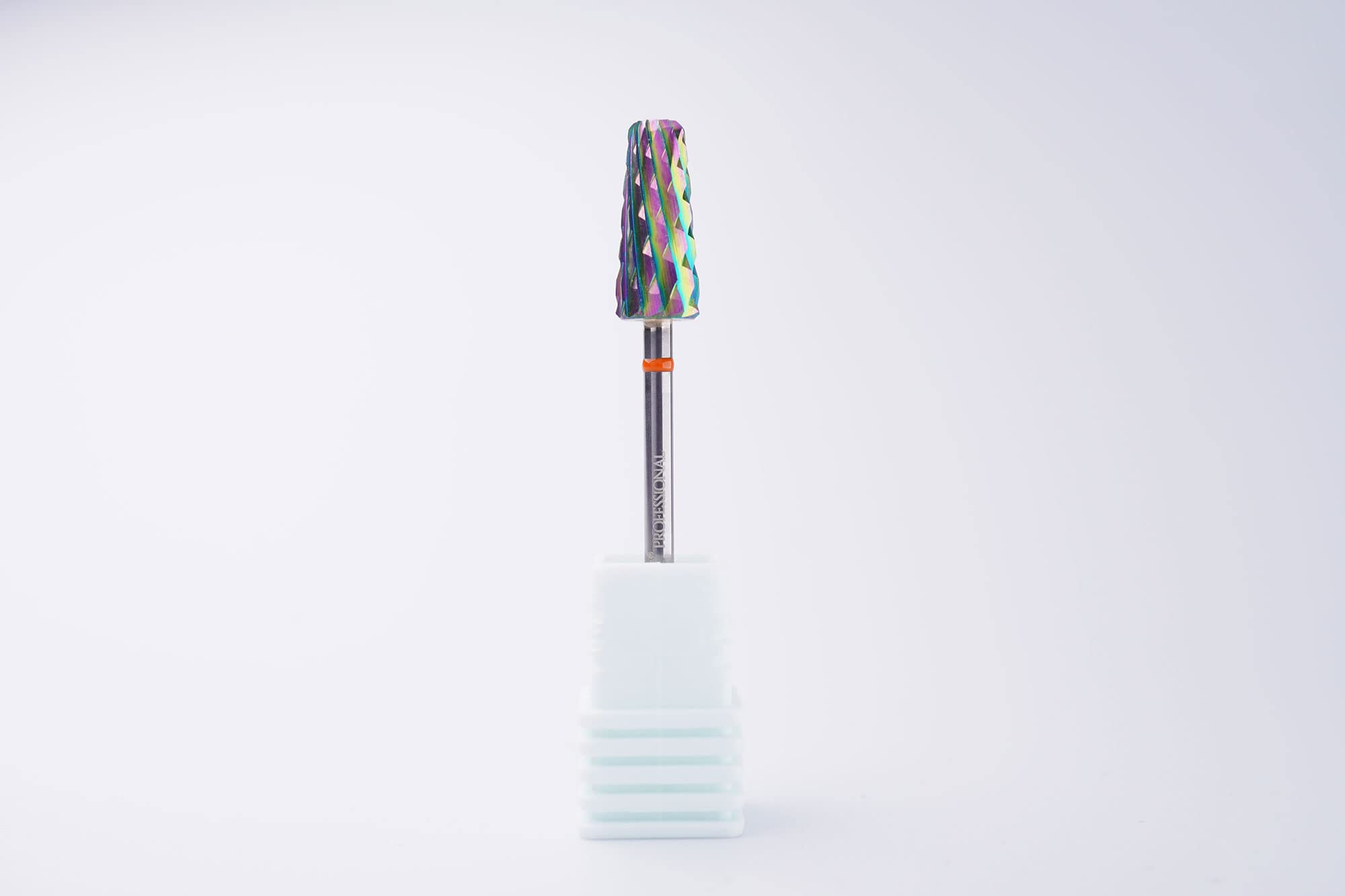 New* Apex® Professional Tungsten Carbide Electric Nail Drill Bit 3/32 inch, 2.35mm Shank for Gels, Acrylics, Nail Art, Manicure, Pedicure, Salon Professional Nails (Dust Proof Rainbow, 2XC)