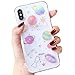 BOFTALE Clear Case for iPhone Xs Max, Handmade Glitter Bling Sparkle Design with Gold Moon Stars Slim Soft TPU Case Compatible with iPhone Xs Max 6.5 Inch
