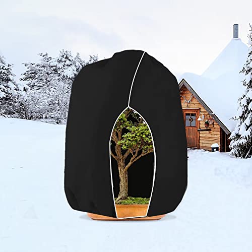 WEALSFUN Winterschutz für Pflanzen,Winterschutz Kübelpflanzensack Schutzhülle für Pflanzen als Baum Palmen Balkonpflanzen haube Zelt Atmungsaktiv - Reißfest,Sch