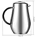 Sailnovo Coffee Press 1L/34oz French Press Cafetiere Stainless Steel Double-Wall Vacuum Insulated Coffee Tea Maker Press Pot Plunger with ABS Handle (Silver1)