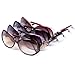 LianSan Fashion Oversized Women Uv400 Protection Polarized Lady Sunglasses Gold Flower Full Frame Sunglasses Gd103 (Brown)