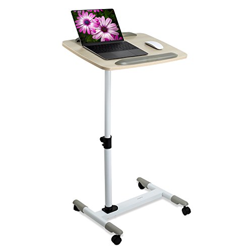MountIt! Rolling Laptop Cart HeavyDuty Mobile Laptop Desk with