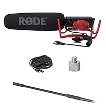 Rode VIDEOMICR CPK Videomic with Rycote Lyre Mount, Boom Pole, Screw Adapter and Extension Cable

