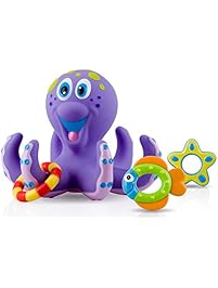 Nuby Octopus Hoopla Bathtime Fun Toys, Purple
