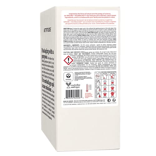 ATTITUDE Laundry Detergent, Plant and MineralBased Formula, He, Vegan
