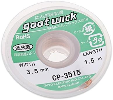 (PACK OF 3) 150cm 3.5mm Desoldering Braid Solder Remover Wick Cable Wire CP-3515