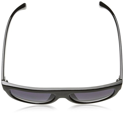 zeroUV Large Oversize Wide Temple Flat Top Aviator Sunglasses, Shiny Black / Lavender, 57 mm