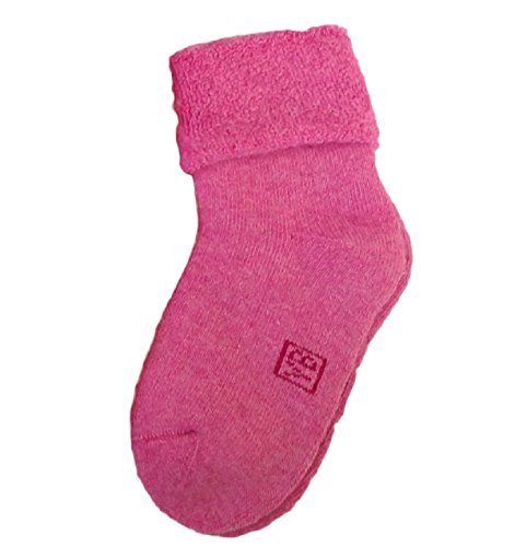 Lovely Annie 3 Pairs Pack Children Cashmere Wool Socks Plain Color 12M-24M (Rose, Orange, Red) - Thumbnail 4