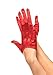 Leg Avenue Women's One Size Mini Cropped Satin Gloves, Red