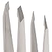 Harperton Pluckit - Professional Tweezers Set - Slant + Pointed Precision Tips