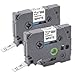 Unismar Compatible for TZe-231 TZe231 TZ231 Laminated Label Tape for PT-D200 PT-D210 PT-D600 PT-D400 PT-H100 PT-H110 PT-1280 Label Maker Tapes, 1/2