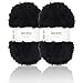 NICEEC 2 Skeins Super Soft Fur Yarn Chunky Fluffy Faux Fur Yarn Eyelash Yarn for Crochet Knit-Total Length 2×32m(2×35yds,50g×2)-Black