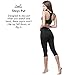 Lapasa Women's Sports Capris Soft Wide Waistband Stretchy Running Yoga Pants Hidden Pocket L02 (S, Black)