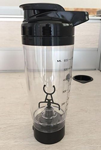 Wow Market Electric Cyclone Protein Juice Shaker Powder Blender Mixer Cup 600ml Sports Bottle (Black)