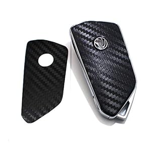 Sleutelfolie K144 voor 3 toetsen autofolie cover etui zelfklevende beschermhoes sleutelhoes sticker (carbon zwart)