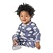 zippyjamz Organic Baby Footed PJs w/Inseam Zipper - Sleepy Clouds Blue (18-24 Mos)