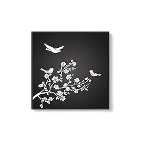 Framed Canvas Wall Art for Living Room, Bedroom Abstract Trees Canvas Prints for Home Decoration Ready to Hang - 16x16 inches