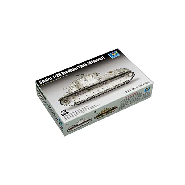 XHH Panzermodell Military Tank Puzzle Model Kits, UDSSR T-28 Modell mit mittlerem Panzer im Maßstab 1:35… – Bild 8